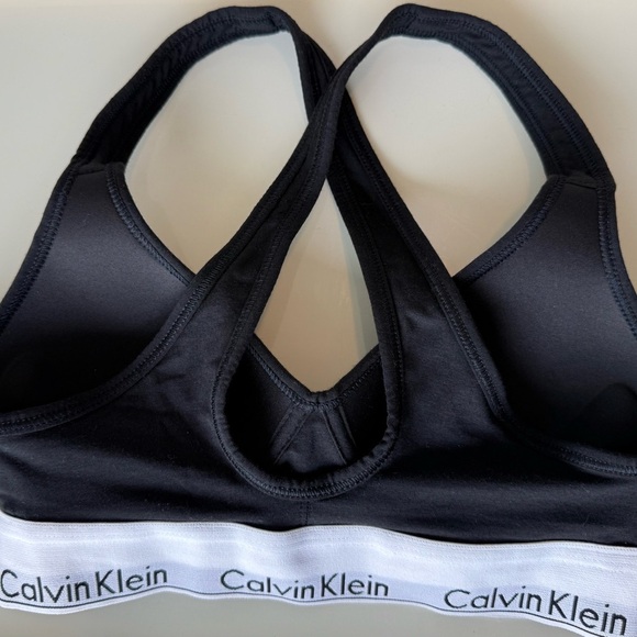 Calvin Klein Modern Cotton Bralette - Black - Picture 9 of 9